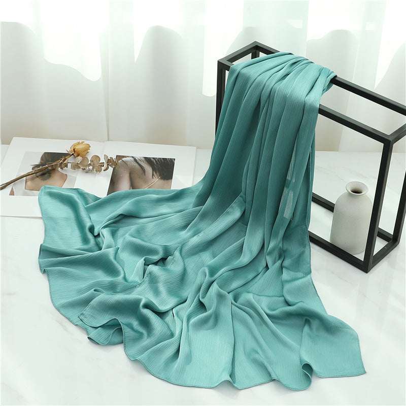 Solid Color Silk Scarf Basic All-matching