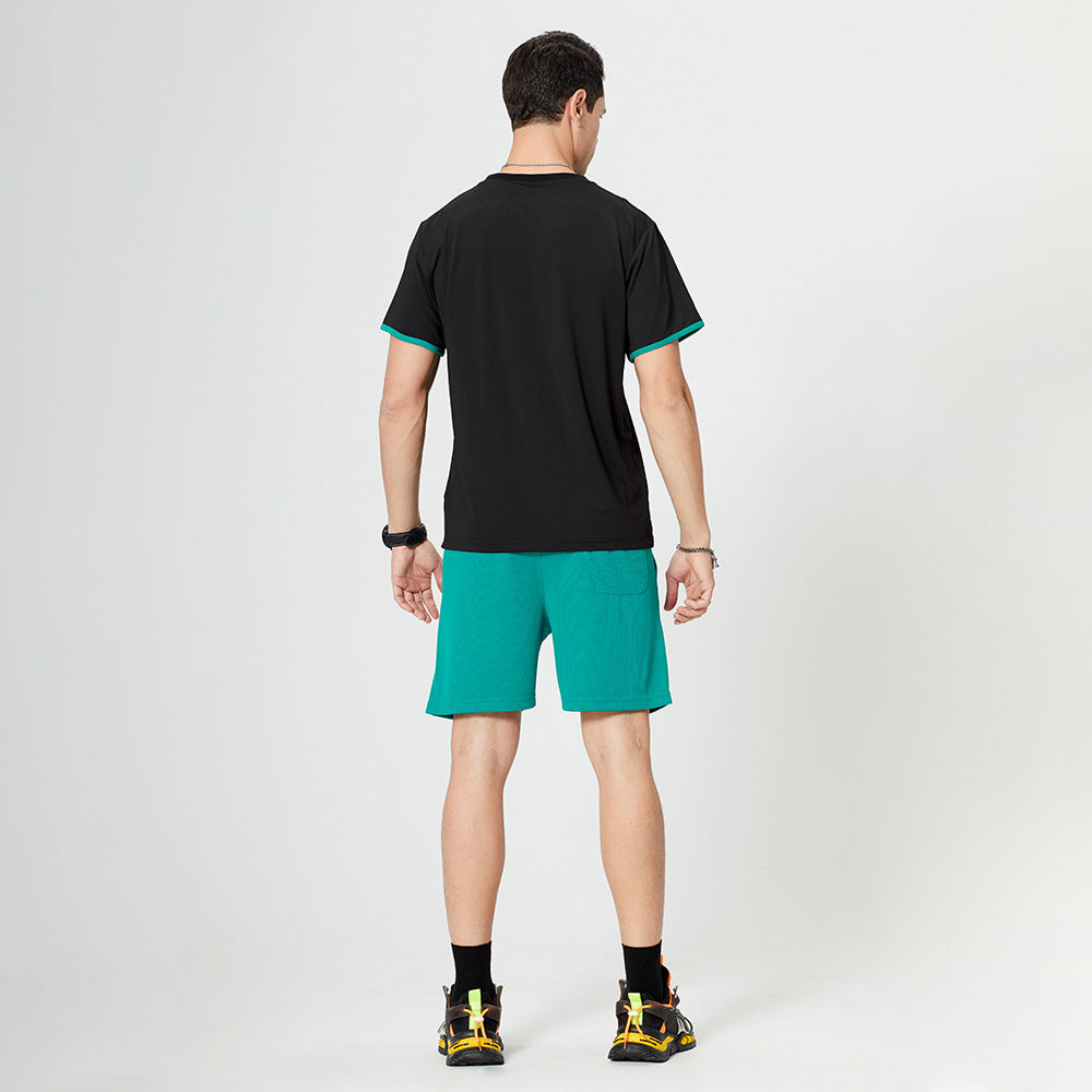 Trendy Men's Round Neck T-shirt Loose Short Sleeves - globaltradeleader