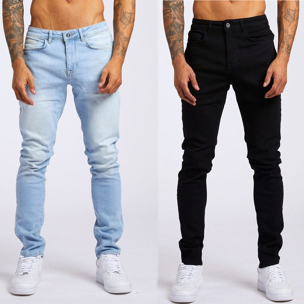 Men's Fashion Casual Slim Fit High Waist Jeans