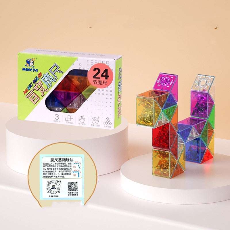 Glass Rubik's Snake Full Set Detachable Toys - globaltradeleader