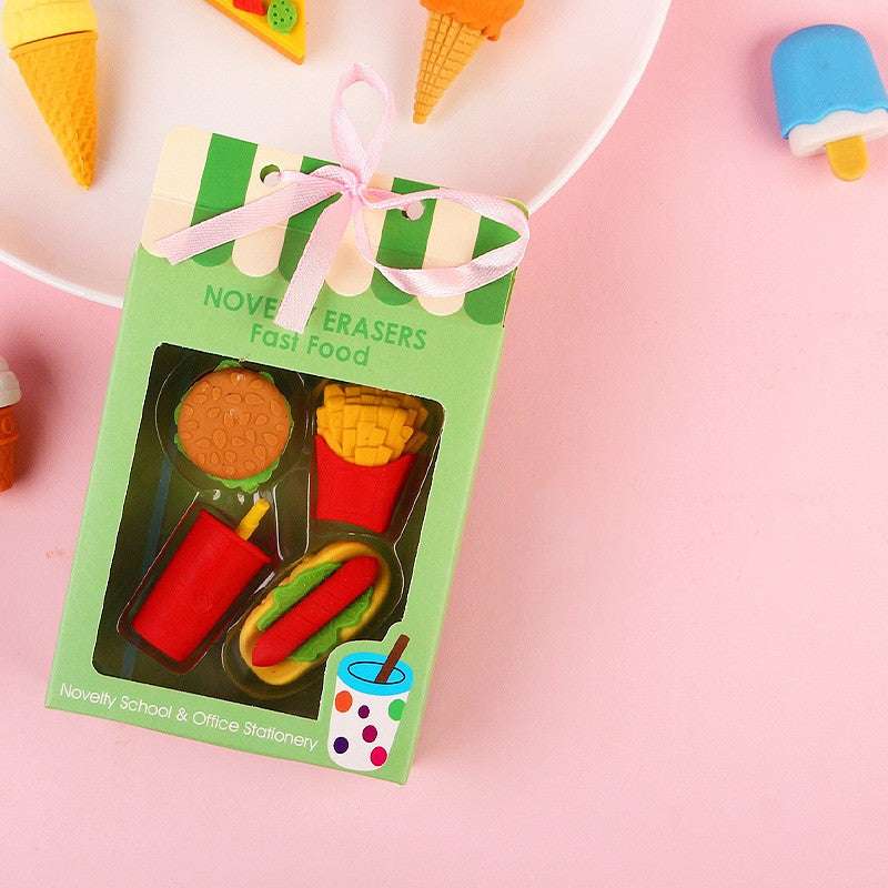 Cute Cake Gift Box Pencil Eraser