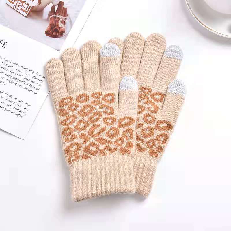 Winter Touch Screen Gloves Knitted Jacquard Men's And Women's Fingers - globaltradeleader