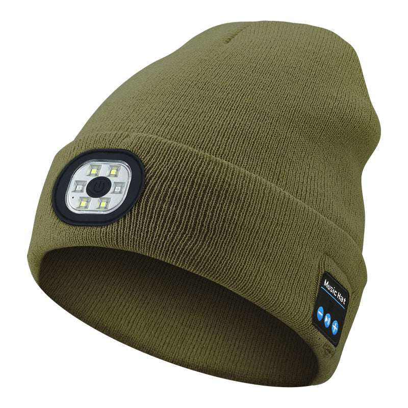 Removable And Washable Rechargeable LED Luminous Lighting Knitted Hat - globaltradeleader
