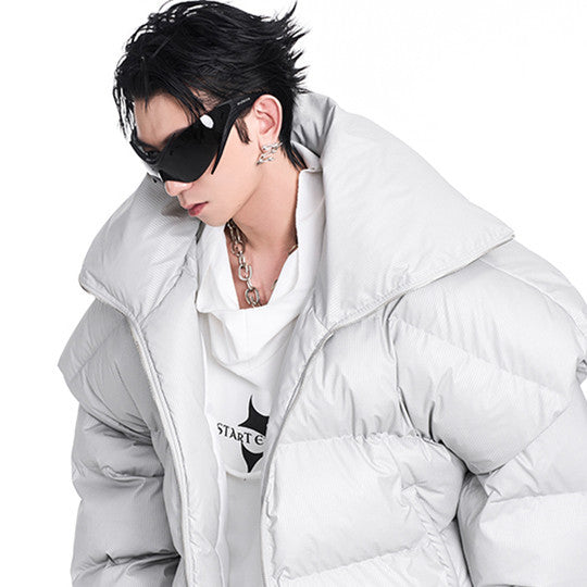 Short Large Collar Profile Thicken Cotton Clothes Coat - globaltradeleader