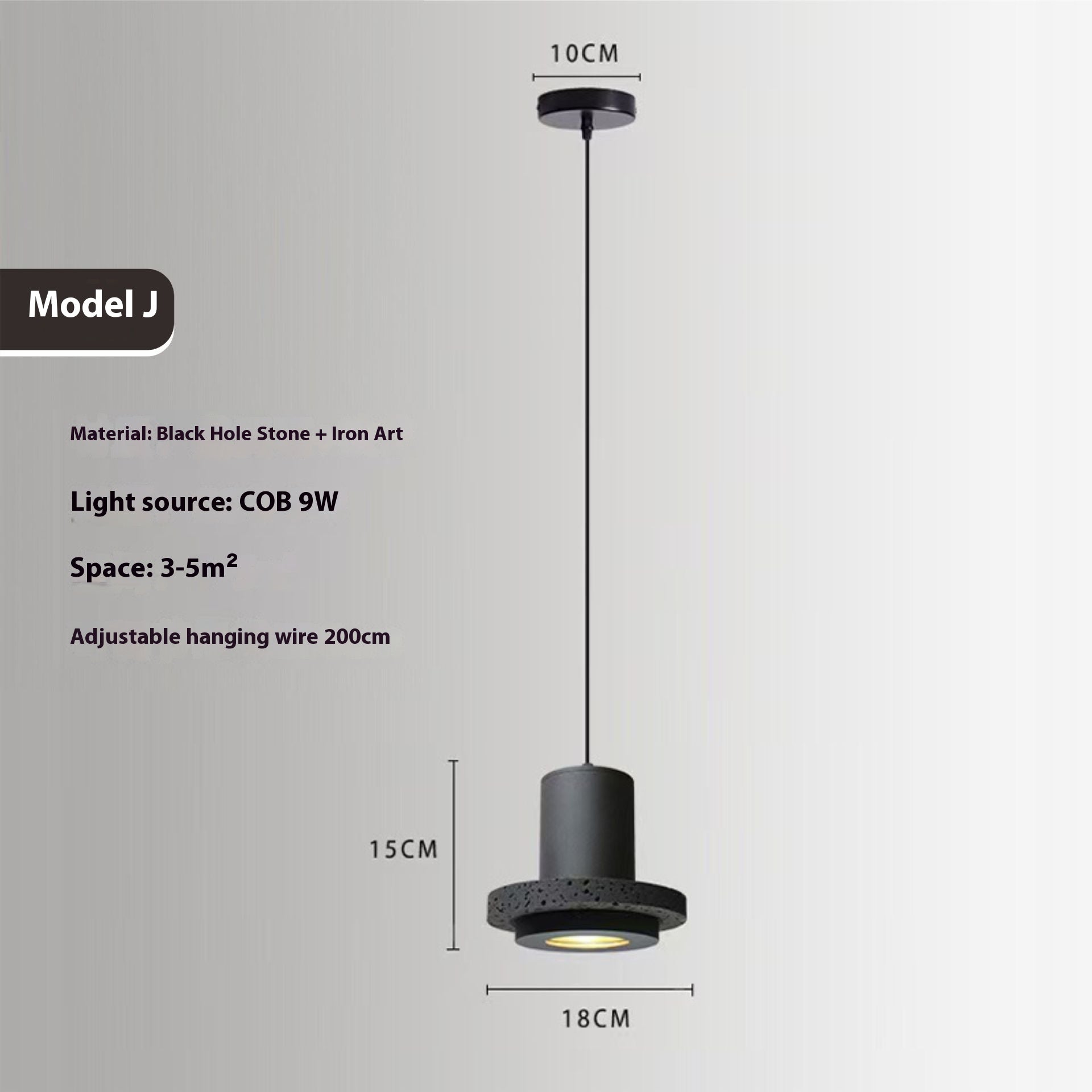 Black Cave Stone Restaurant Aisle Bedside Creative Terrazzo Chandelier - globaltradeleader