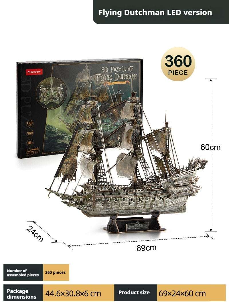 Puzzle Model Paper Tiedani Ship Model Hand-assembled Decoration Gift