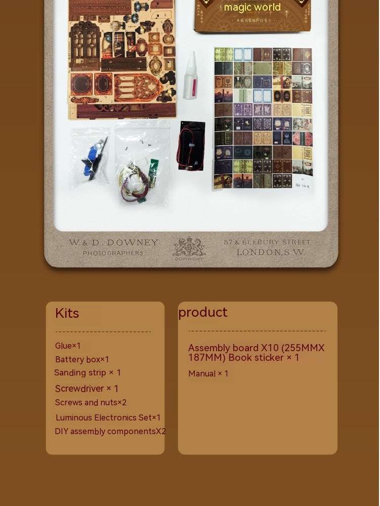 Whale Air Diy Cottage Magic World 3d Stereo Hand-assembled Book Stand Desktop Model Toy For Holiday Gift - globaltradeleader