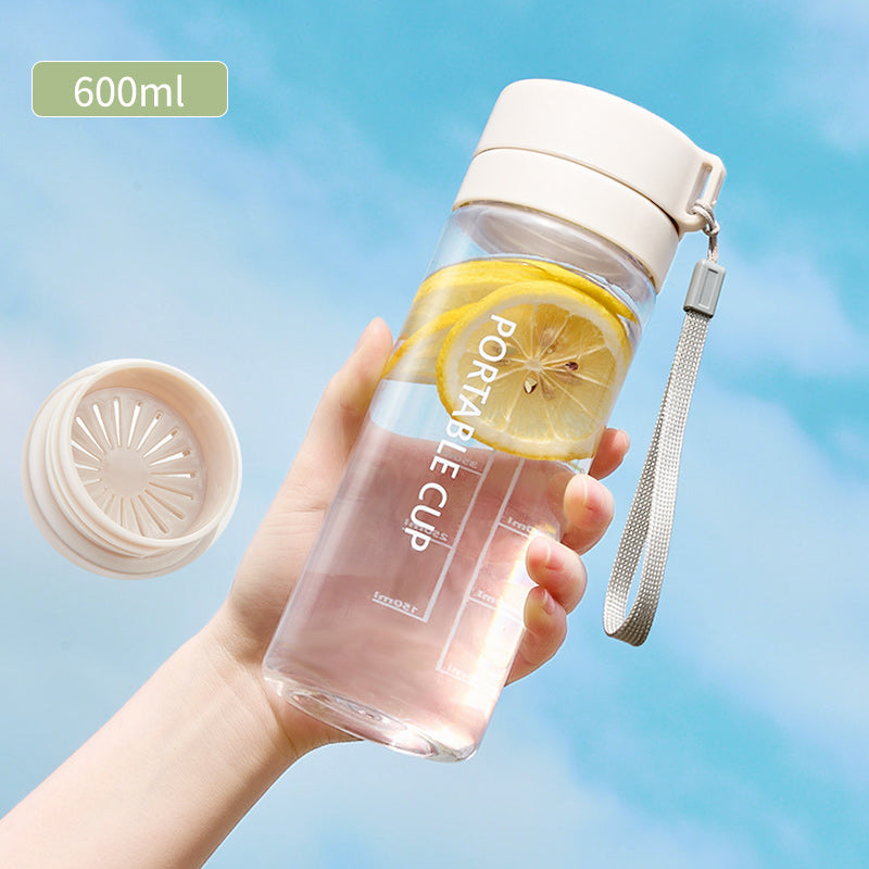 Temperature Resistance Simple Anti Fall With Scale Transparent Plastic Cup