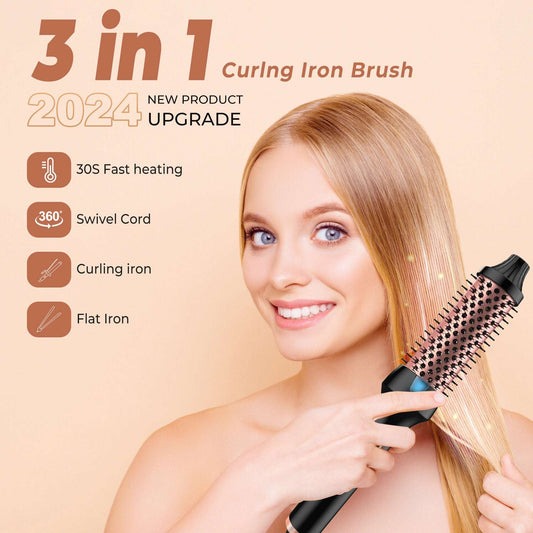 Roller Comb Does Not Hurt Hair Anion Straight Curling Or Straightening Double PTC Heater - globaltradeleader
