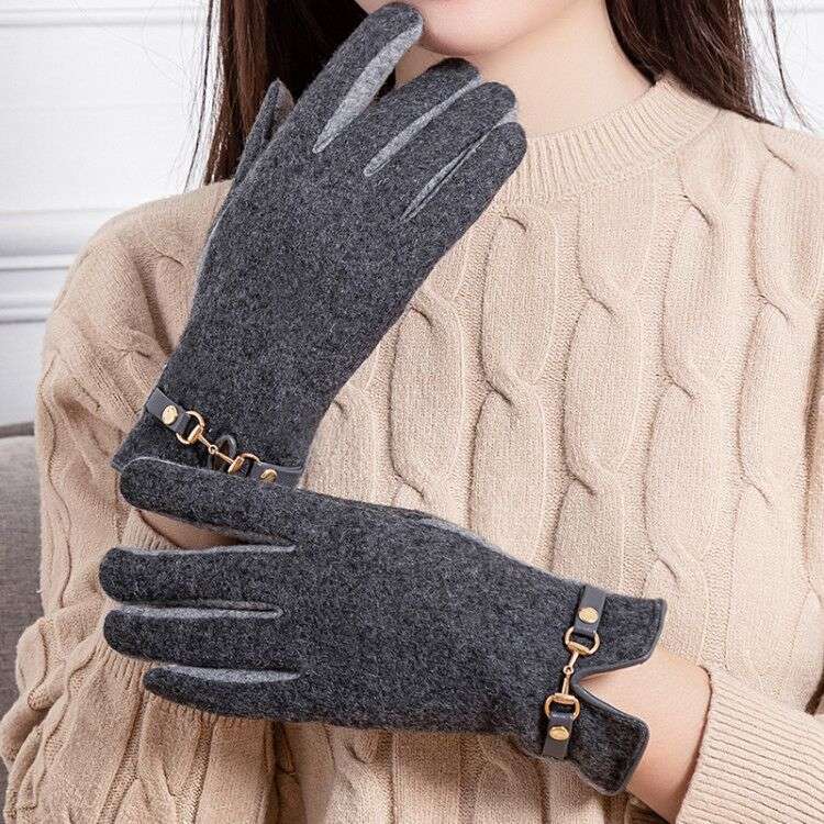 New Women's Autumn And Winter Cashmere Gloves - globaltradeleader