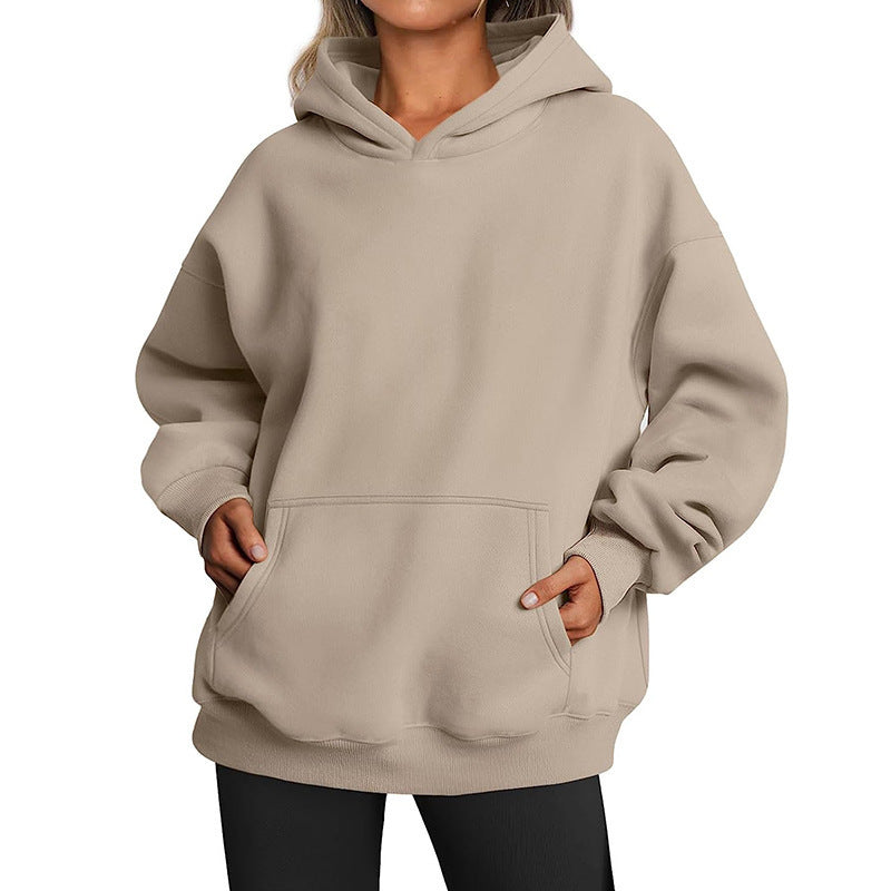Women's Hoodies With Pockets Fashion Solid Sweatshirt Oversized Hooded Sweater Womens Clothing - globaltradeleader