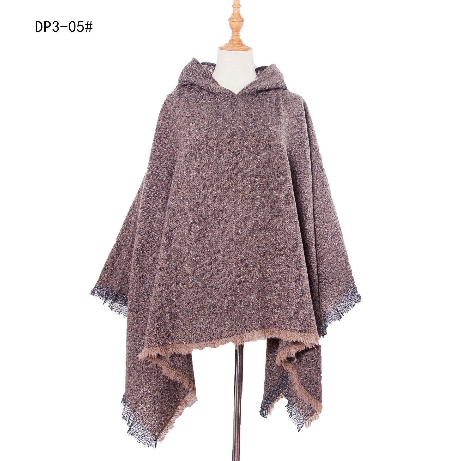 Spring Autumn And Winter Plaid Ribbon Cap Cape And Shawl