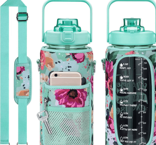 Outdoor Portable Travel With Scale Transparent Water Bottle Cup Set