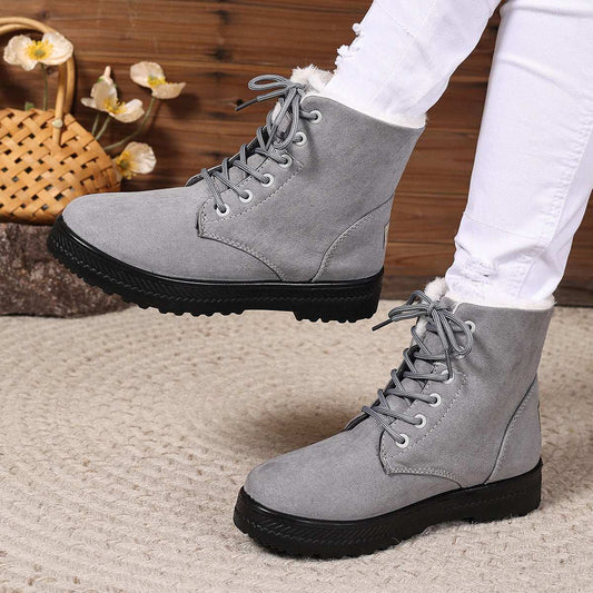 Women's Fashionable Waterproof High-top Cotton-padded Snow Boots - globaltradeleader