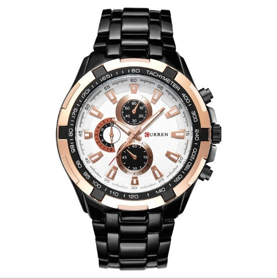 Men's Watch Business Steel Belt Quartz Watch - globaltradeleader