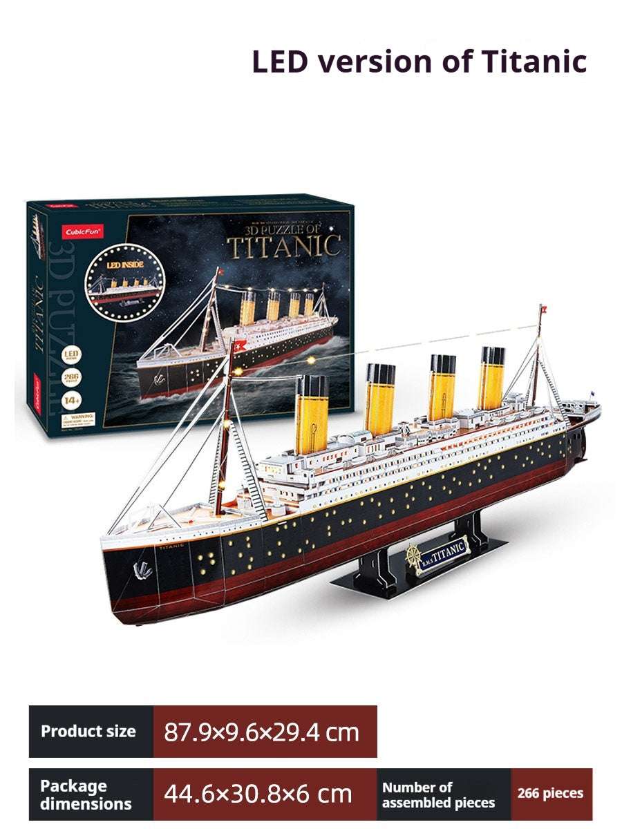 Puzzle Model Paper Tiedani Ship Model Hand-assembled Decoration Gift