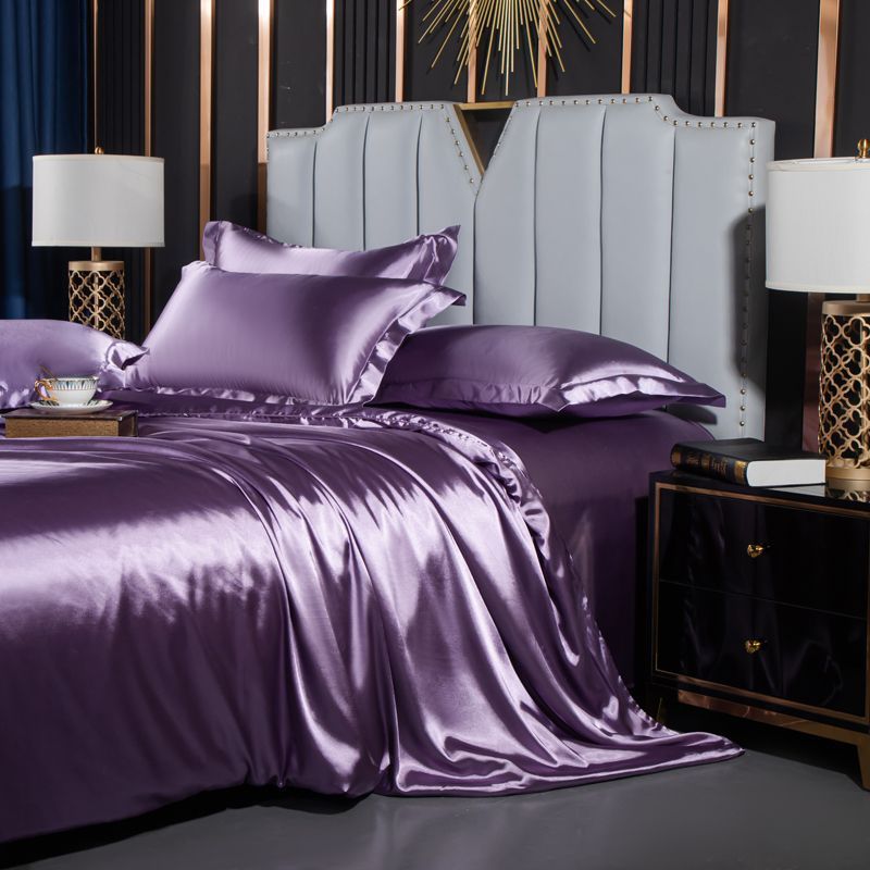 Washed Silk Bed Sheet Four-piece Bedding Set - globaltradeleader
