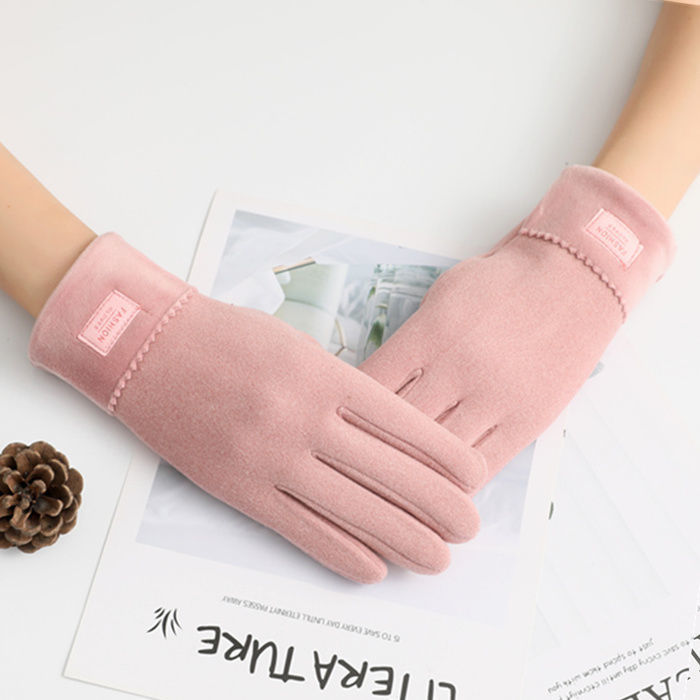 Women's Winter New Plush Thickened Touch Screen Warm Gloves - globaltradeleader