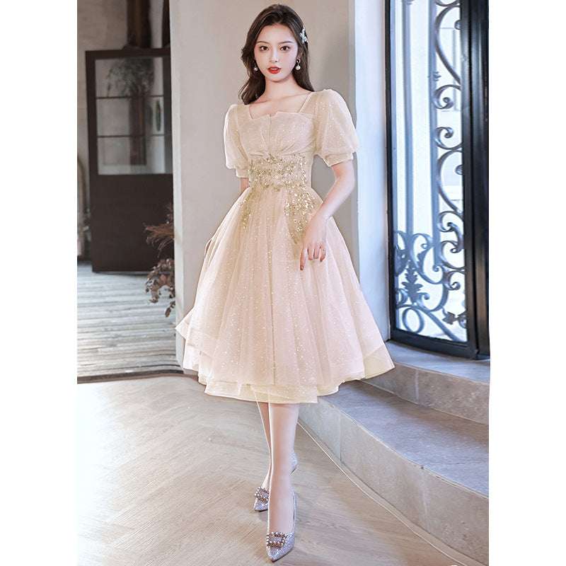 New Birthday Banquet Party Elegant Socialite Host Fairy Slim Evening Dress For Women - globaltradeleader