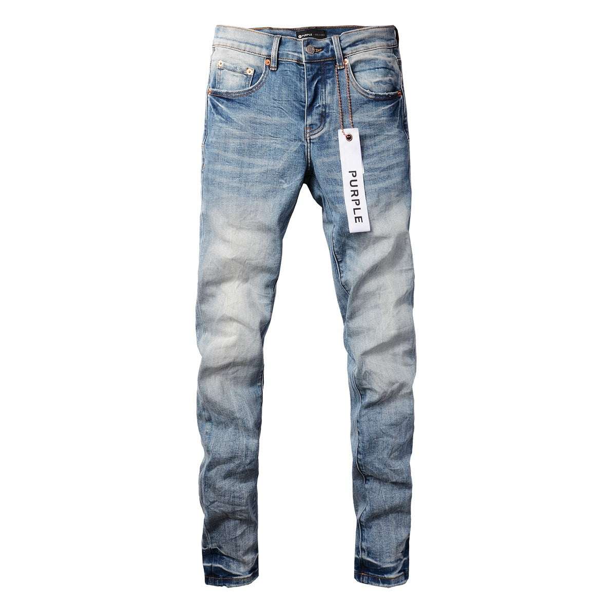 Men's American High Street Blue Patch Jeans - globaltradeleader