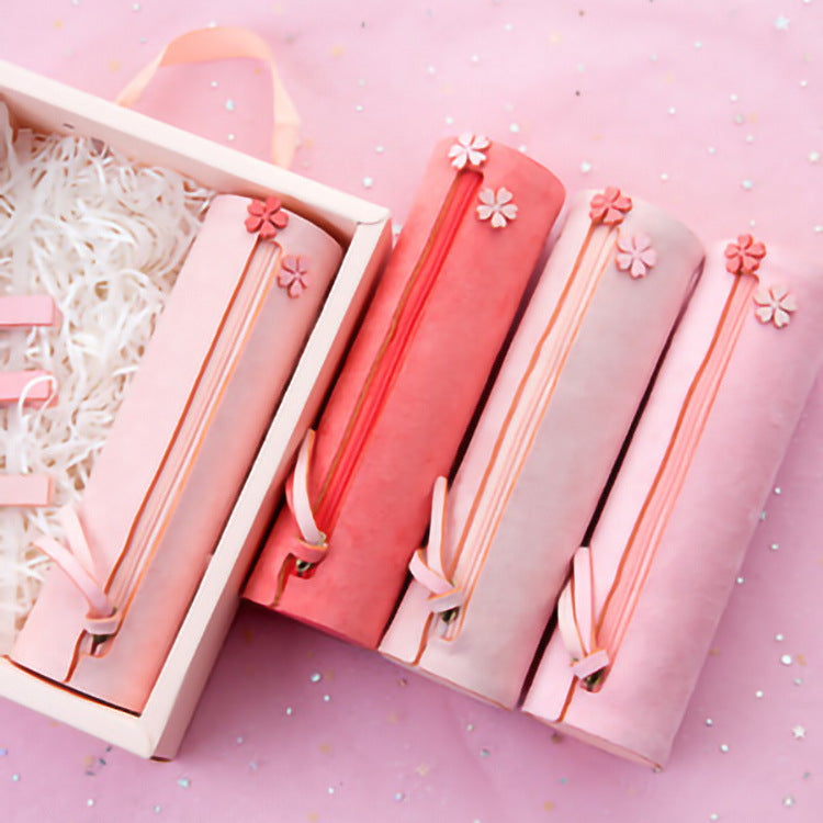 Fashionable Personality Furry Material Gift Box Pencil Case