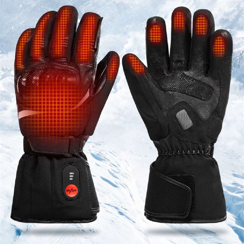 Autumn And Winter Warm Motorcycle Riding Gloves Lithium Battery Heating - globaltradeleader