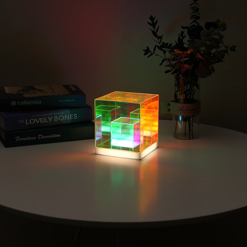 E-sports Room Desktop Sense Magic Cube Triangle Small Night Lamp - globaltradeleader