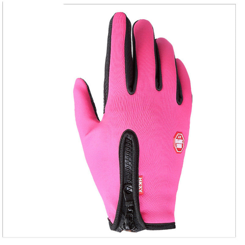 Touch Screen Gloves Outdoor Mountaineering Ski Cycling Zippe