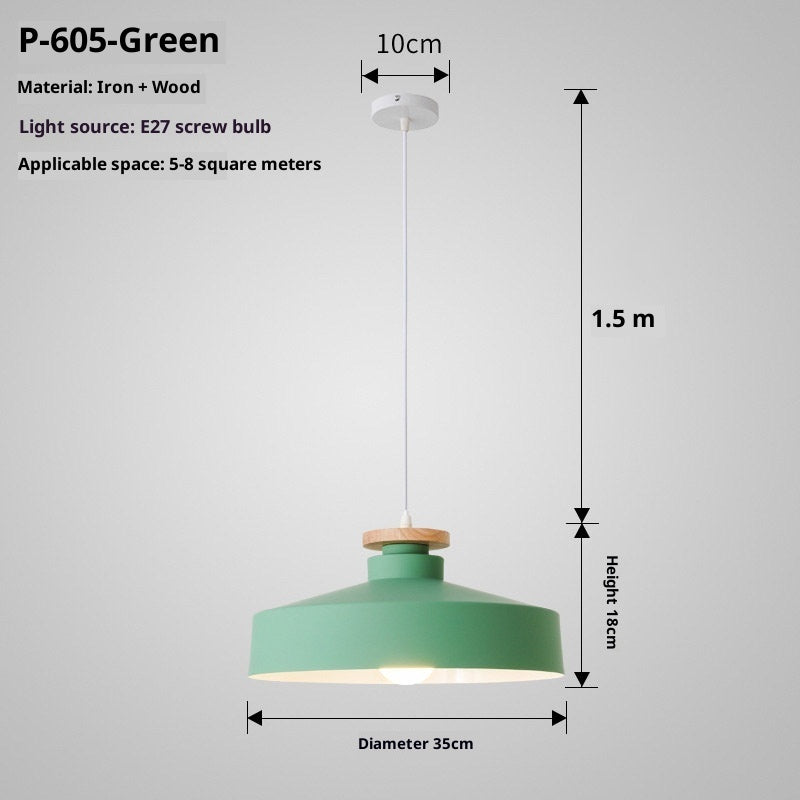 Simple Nordic Retro Restaurant Macaron Chandelier - globaltradeleader