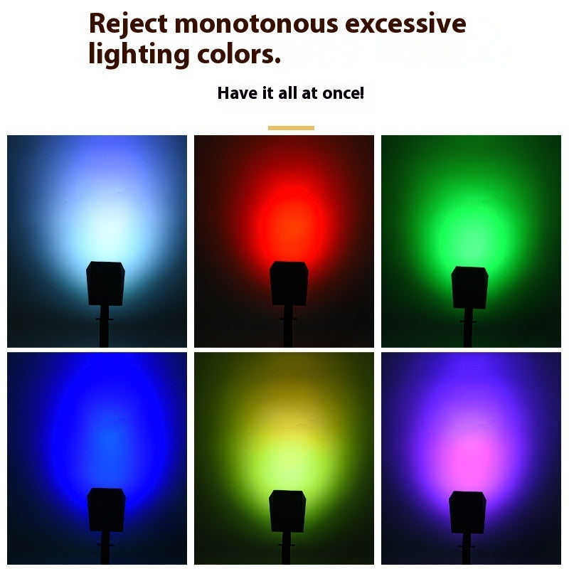 Solar Color Spotlight Courtyard Outdoor Lamp - globaltradeleader