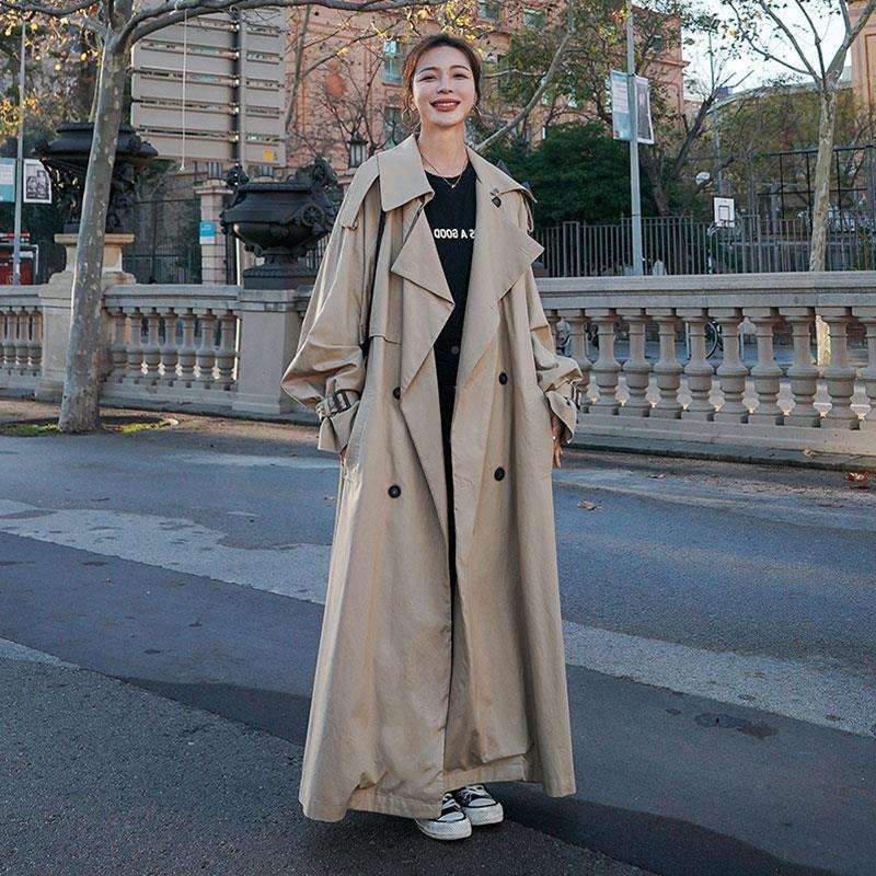 Ladies Fashion Over The Knee Loose Overcoat Jacket - globaltradeleader