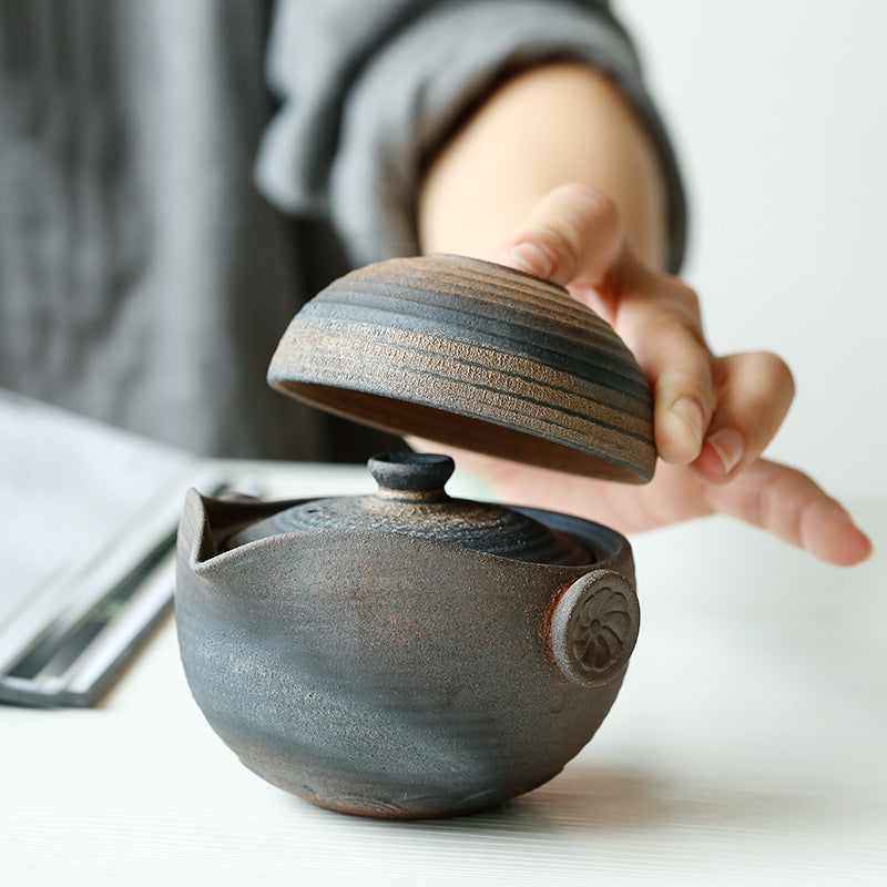 A Cup And A Pot Japanese Stoneware Outdoor Portable Travel Tea Set