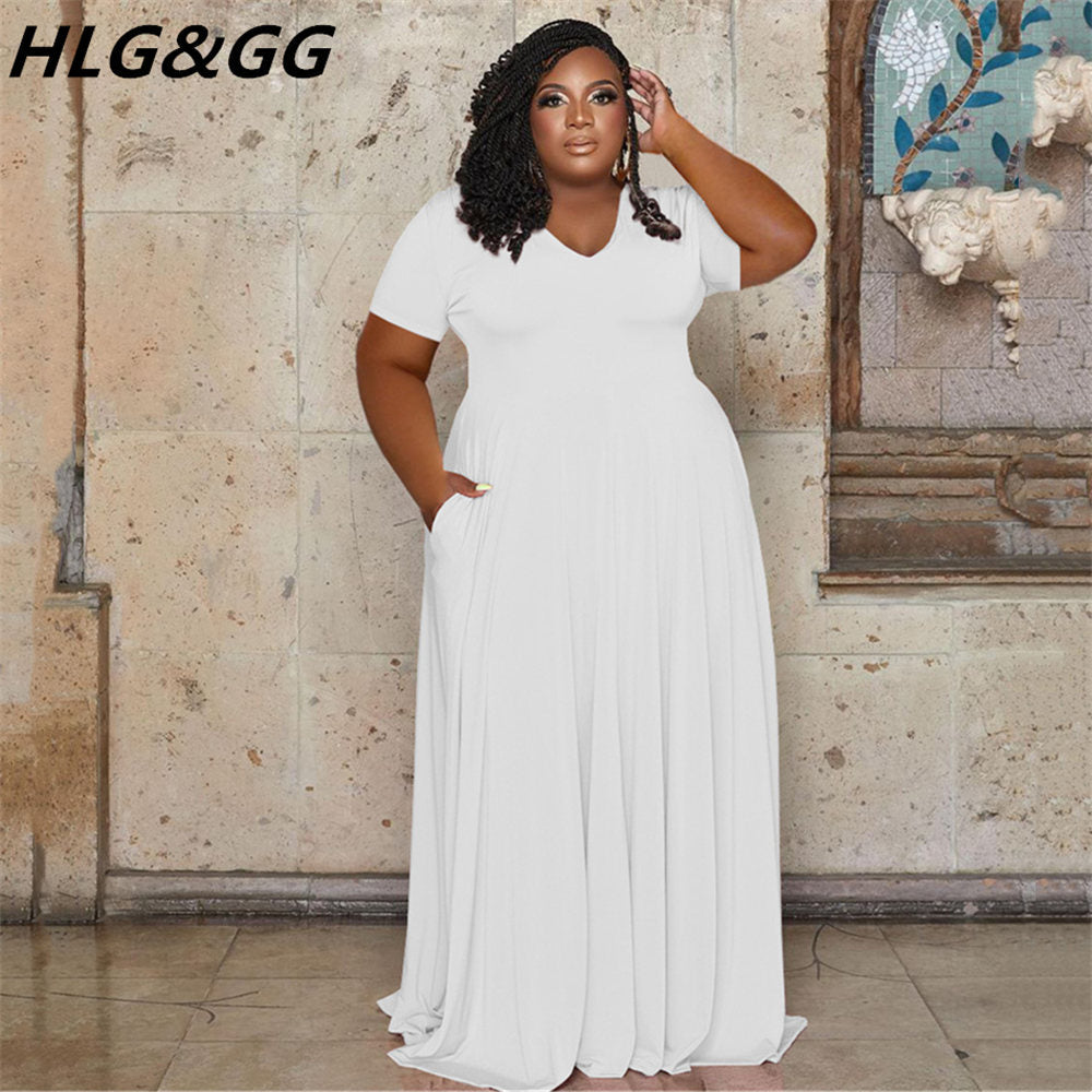 A-Line Long Plus Size Dress