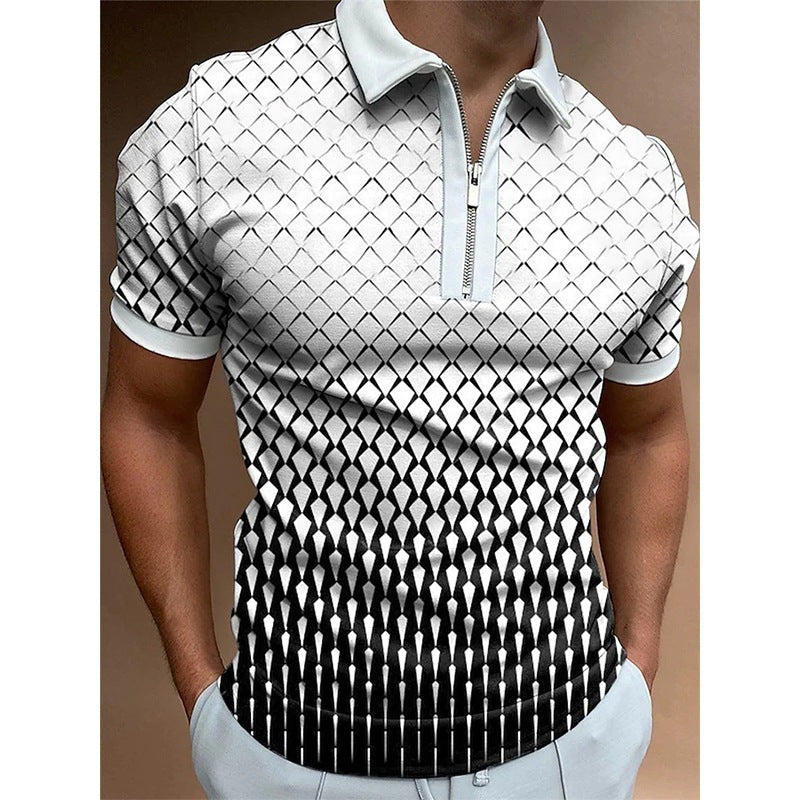 A Variety Of Fashion 3D Printing Short-sleeved Pullover Casual Men's T-shirt