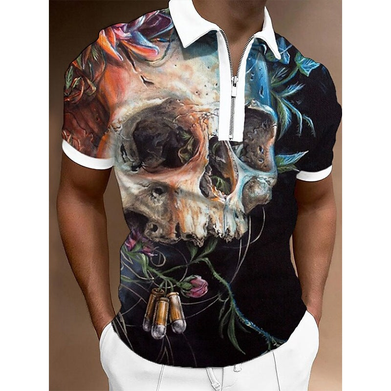 A Variety Of Fashion 3D Printing Short-sleeved Pullover Casual Men's T-shirt