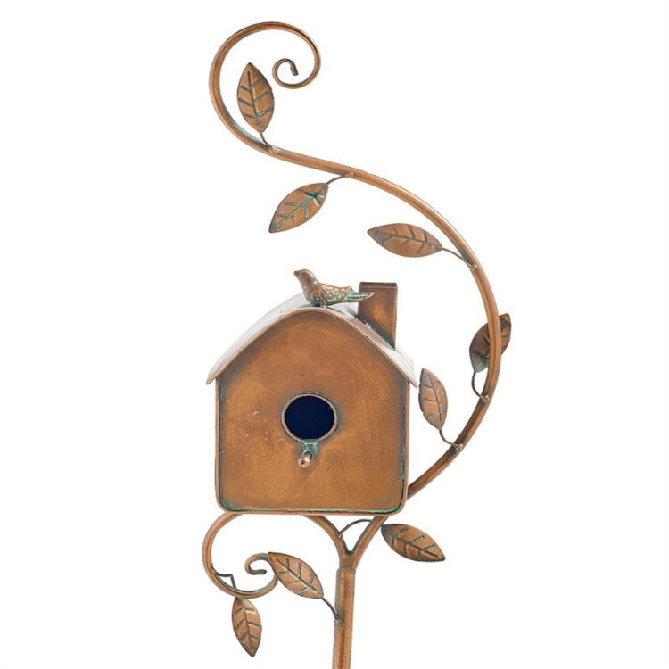 Abstract And Traditional Style Birdhouse Garden Stakes