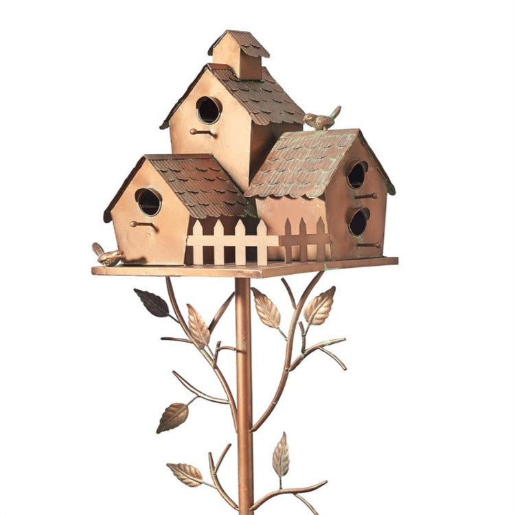 Abstract And Traditional Style Birdhouse Garden Stakes