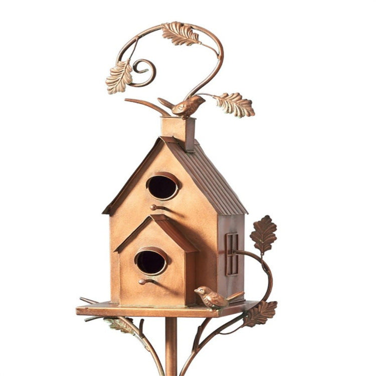 Abstract And Traditional Style Birdhouse Garden Stakes