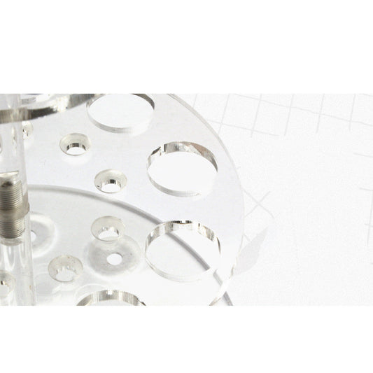 Acrylic Double-layer Round Makeup Display Drying Rack