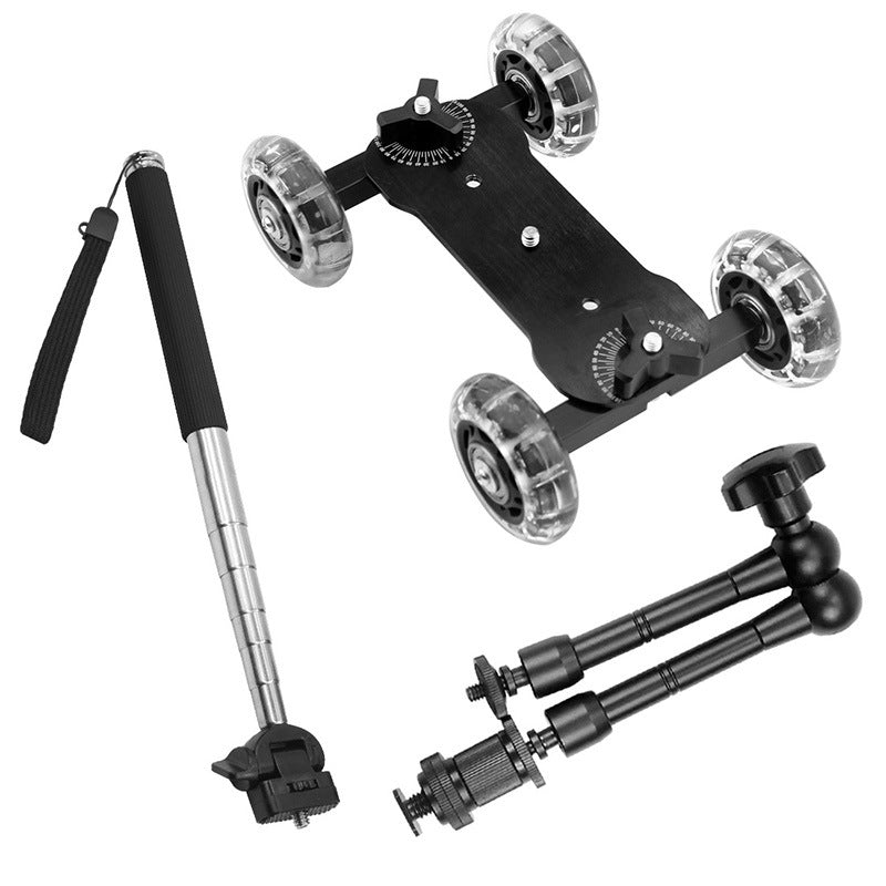 Action Camera Mini Track Car Three-piece Set