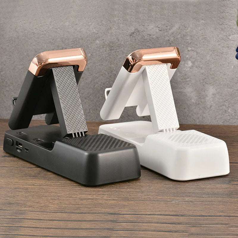 Adjustable Angle Durable For Desk With Bluetooth Speaker Wireless Universal Phone Holder Stereo Sound USB Charging Home Office - globaltradeleader