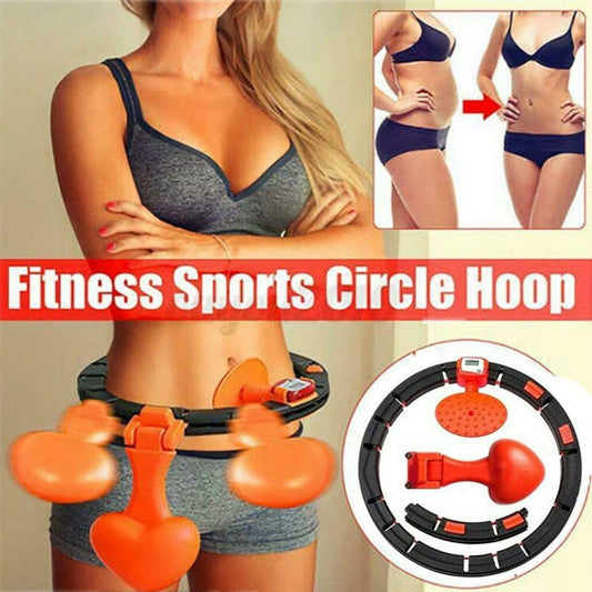 Adjustable Smart No Falling Hoops Thin Waist Abdominal Exercise Intelligent Counting Hoop Home Gym Training Massage Sport Hoops