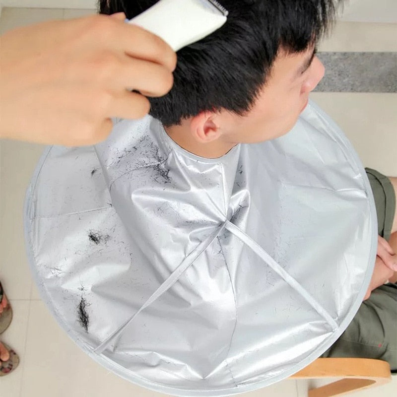 Adult Medium Size Haircut Cloak Cloth Hair Dye Three-Dimensional Breathable Household Haircut Cloak Foldable Haircut Tool