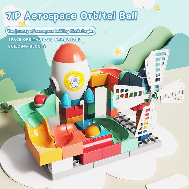 Aerospace Orbital 71 Large Particle Children's Slide Assembled Building Blocks