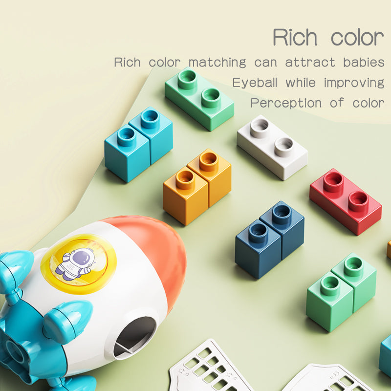 Aerospace Orbital 71 Large Particle Children's Slide Assembled Building Blocks