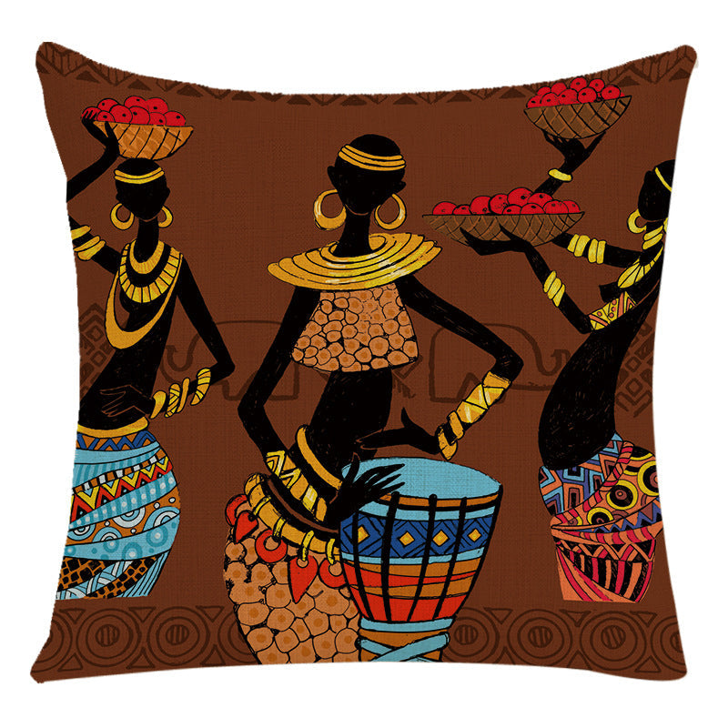 African Woman Housewares Bed Cushion Cover Car Pillow