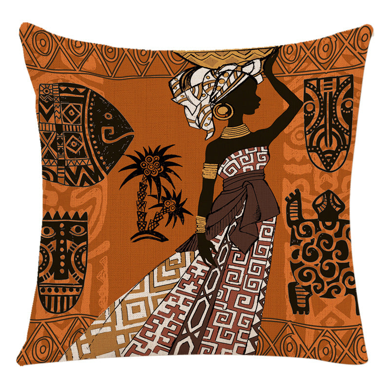 African Woman Housewares Bed Cushion Cover Car Pillow