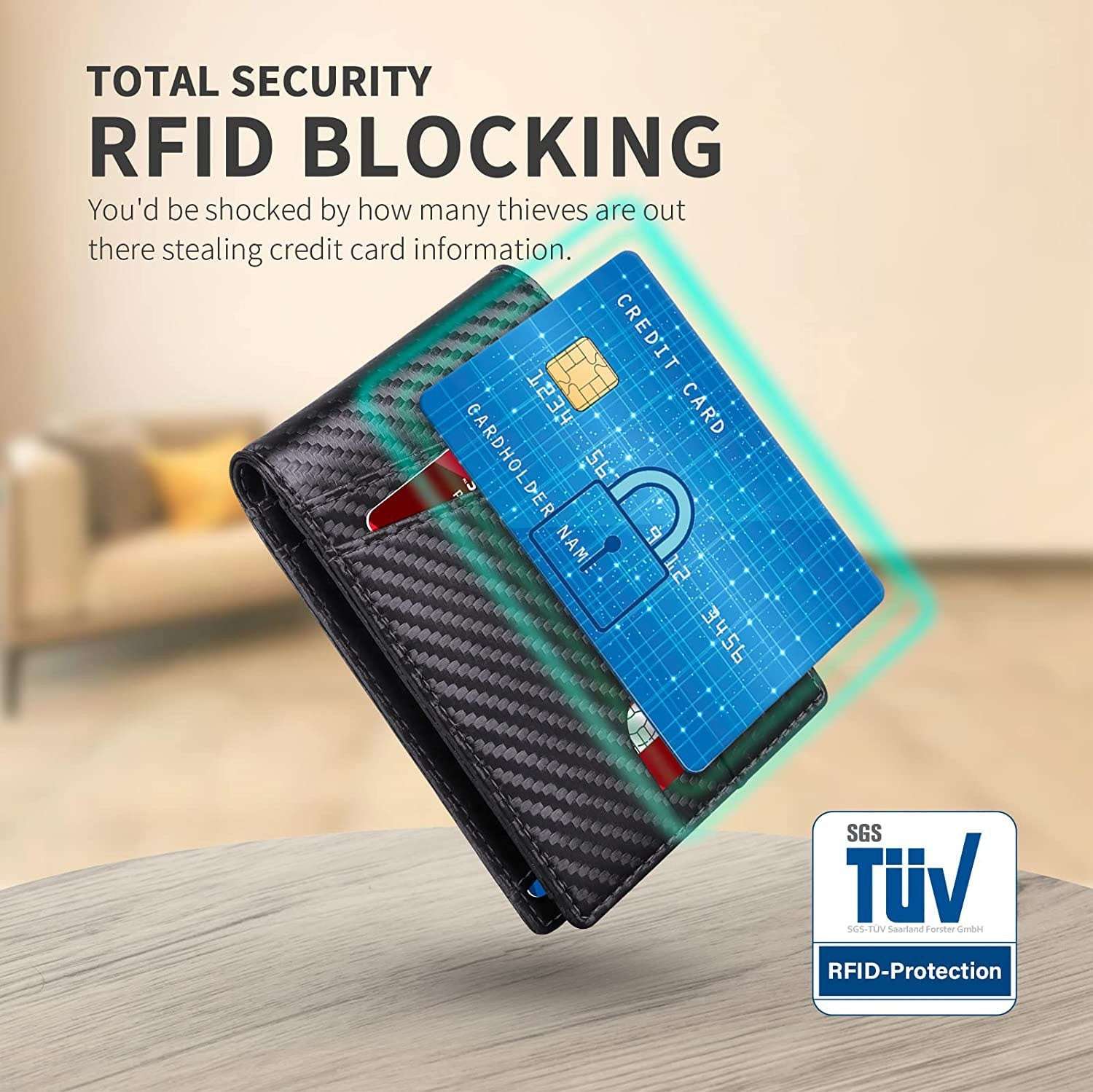 AirTag First Layer Leather Men's Wallet Slim Bi-Fold Leather Large Capacity RFID Blocking