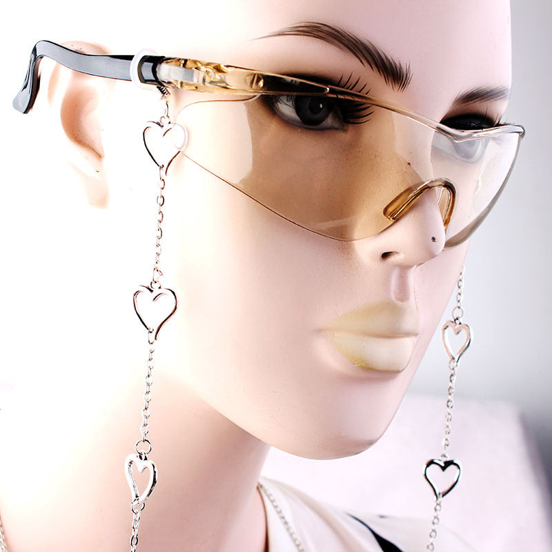 Alloy Moon Glasses Hanging Chain Cross Pentagram Sun Glasses Chain