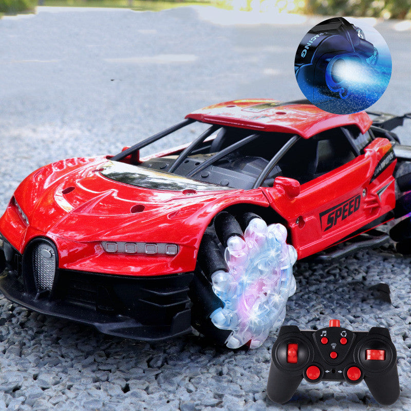 Alloy Remote Control Stunt Spray Car With Light And Sound Effects